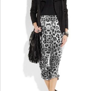 Thomas Wylde leopard print silk pants